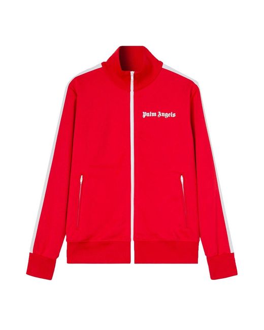Palm Angels Felpa Rosso Con Stampa Logata in Red for Men | Lyst Australia