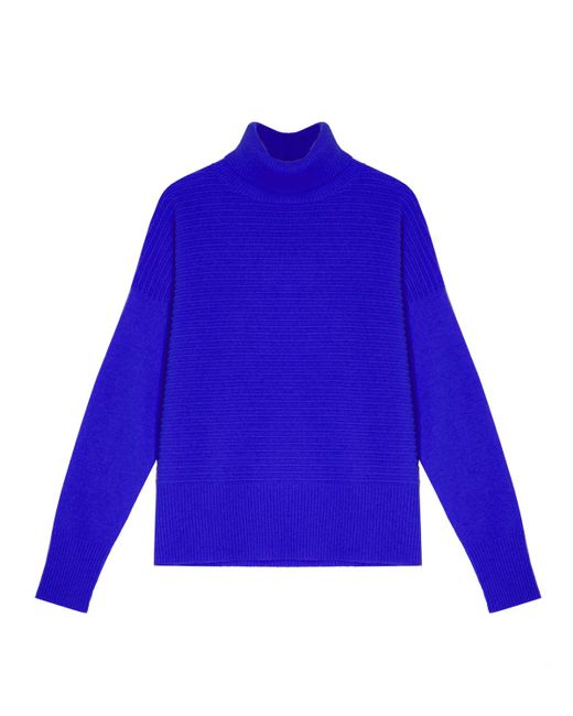Cocoa Cashmere Denim Kyle Sapphire Roll Neck Jumper in Blue | Lyst