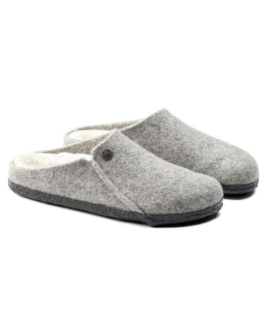 Birkenstock Wool Zermatt Shearling Mens Slippers - Light Grey in Gray for Men - Lyst