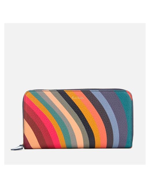 Paul Smith Leather Zip Large Swirl Purse Os | Lyst