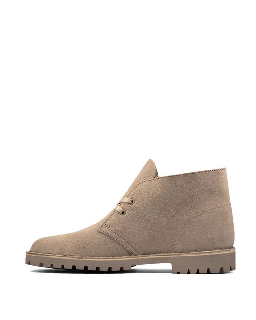 sand suede clarks