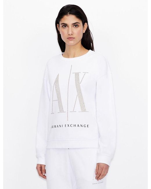 armani exchange white sweatshirt