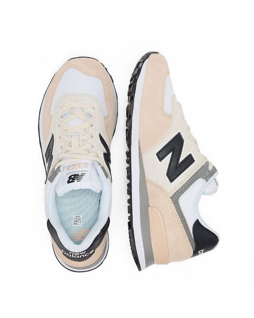 New Balance 574 Rosewater / Black Trainers | Lyst