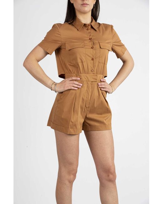 Patrizia Pepe Tuta Corta Essential In Cotone | Lyst