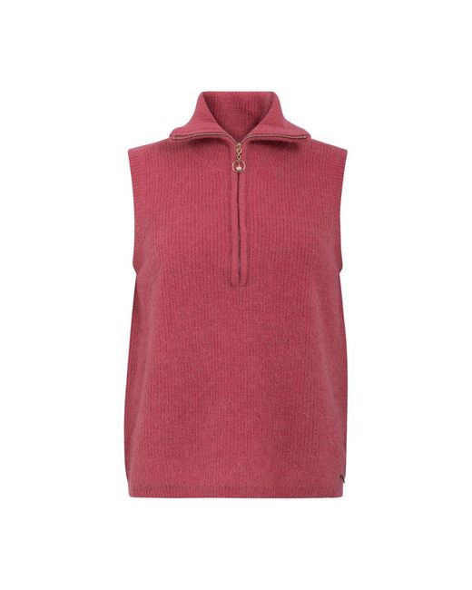 COSTER COPENHAGEN Wool Vest With Zipper In Alpaca - Shocking in Pink - Lyst