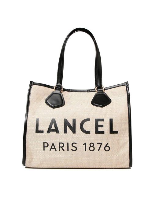 Lancel Tote Bags in Natural | Lyst Canada