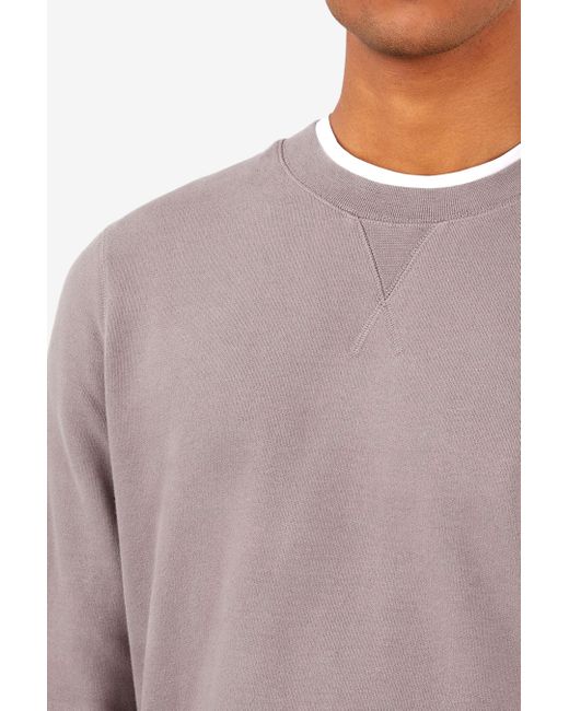 Sunspel Loopback Sweatshirt in Brown 