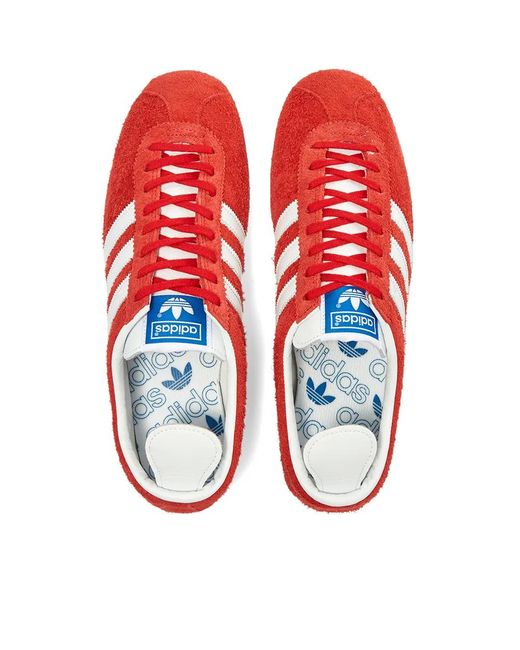 adidas Gazelle Vintage Shoes Scarlet Cloud White Gold Metallic in Scarlet,  White & Gold (Red) for Men - Save 68% | Lyst