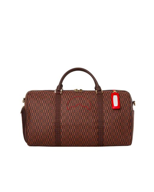Sprayground Money Check Duffle Bag in Brown (Red) for Men Lyst