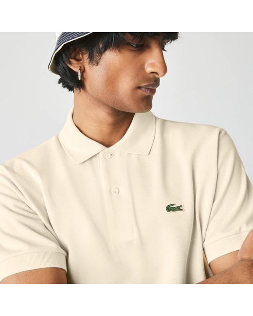 lacoste beige polo