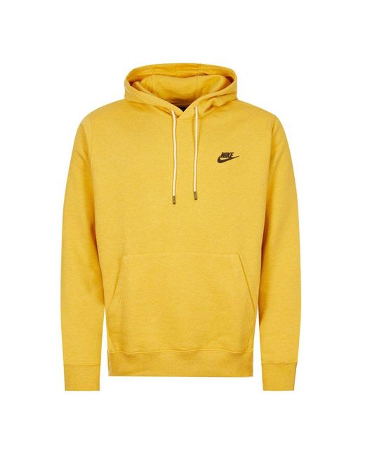 Nike Cotton Hoodie in Yellow for Men | Lyst