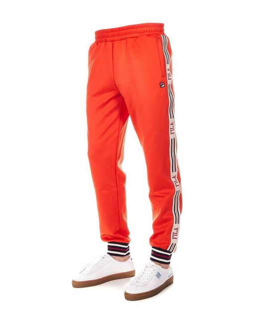 Fila Synthetic Polyester JOGGERS in Orange for Men - Lyst
