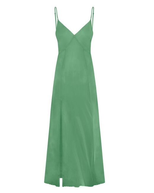 Anna October Synthetic Cream Dress in Green Lyst