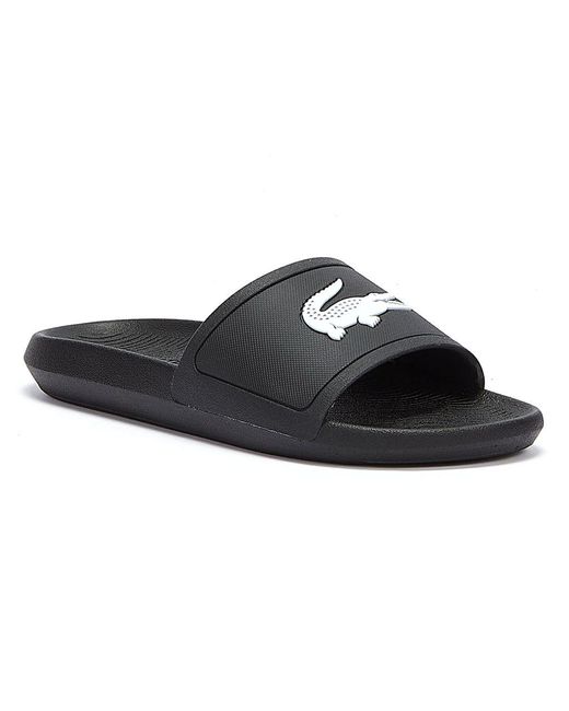 lacoste slides black
