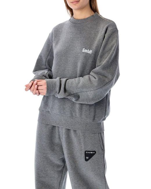 GmbH Berg Crewneck Embroidery Sweatshirt in Grey (Gray) for Men - Lyst