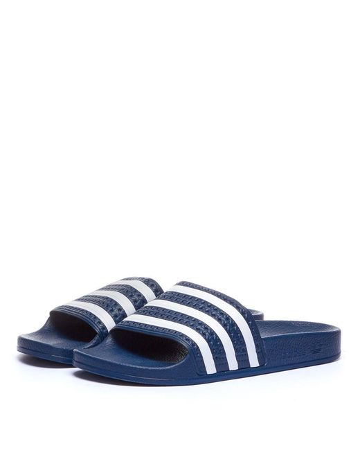 mens navy adidas sliders