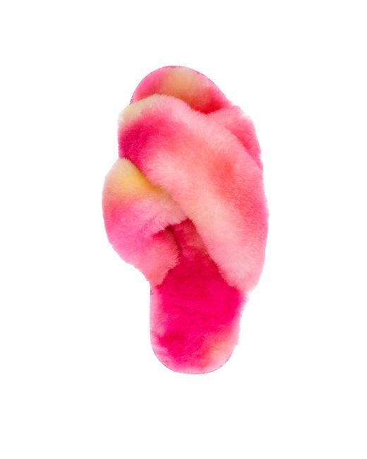 emu slippers tie dye