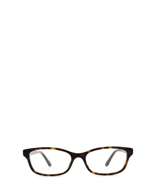 Gucci GG0730O Havana Female Eyeglasses in Brown Lyst