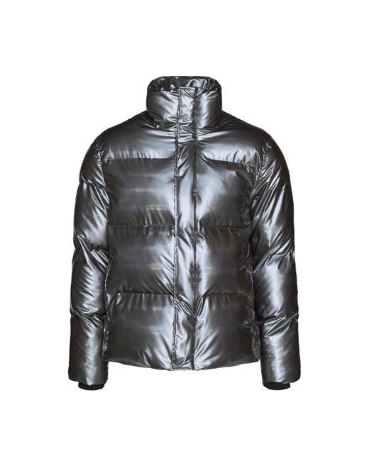 Rains Boxy Puffer Jacket in Silver (Metallic) for Men | Lyst