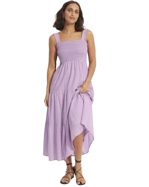 Seafolly Cotton Boathouse Dress Lilac 