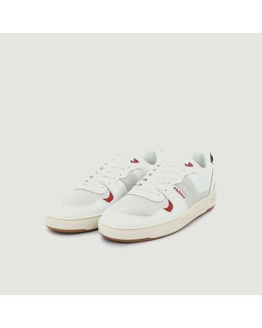 Faguo Leather Ceiba Sneakers Ecru in White for Men - Lyst