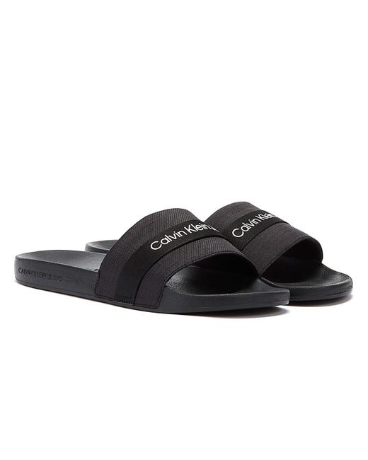 Calvin Klein Denim Fargos 9d Slides in Black for Men Lyst