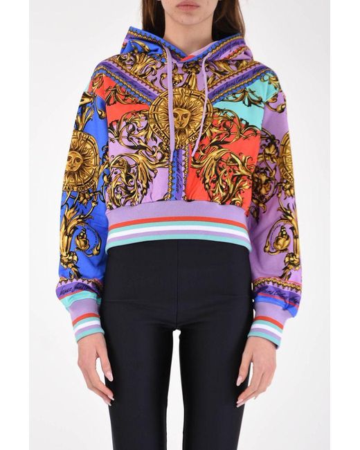 Versace Jeans Couture Synthetic Felpa Con Cappuccio | Lyst Australia