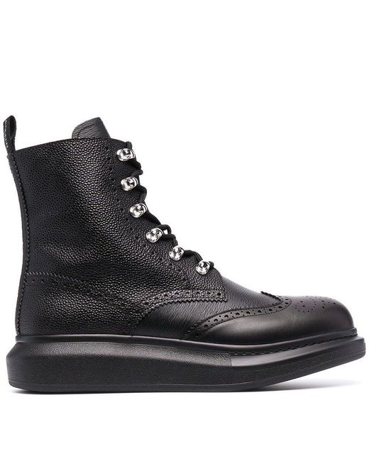 alexander mcqueen hybrid lace up boot