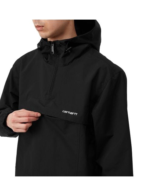 Carhartt WIP Synthetic Windbreaker Pullover Jacket in Black for Men | Lyst