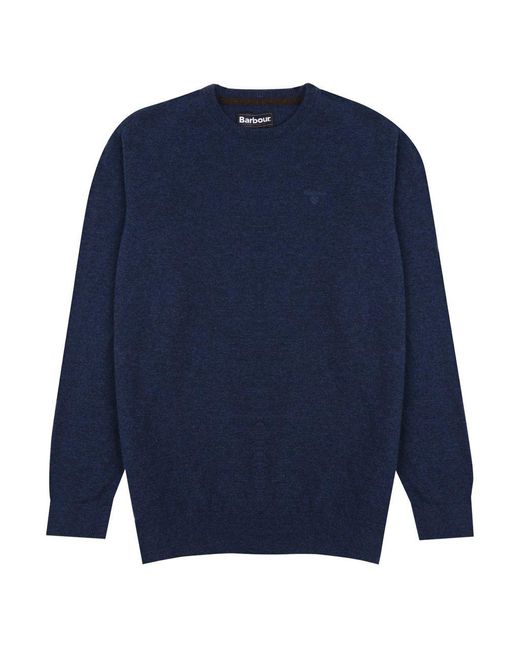barbour essential lambswool crew neck jumper