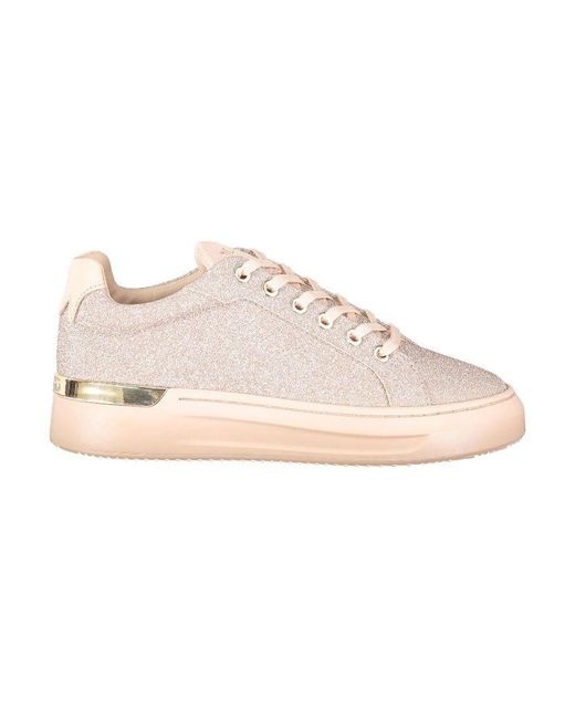 mallet low trainers white and pink