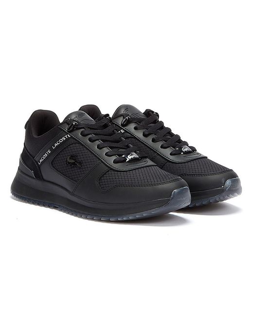 Lacoste Leather Joggeur 2.0 Trainers in Black for Men | Lyst