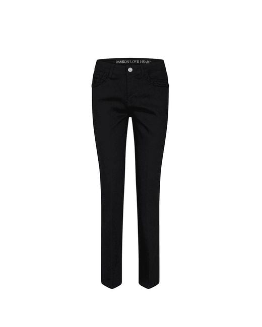 Mos Mosh Denim Ashley Braid Sharp Jeans in Black | Lyst