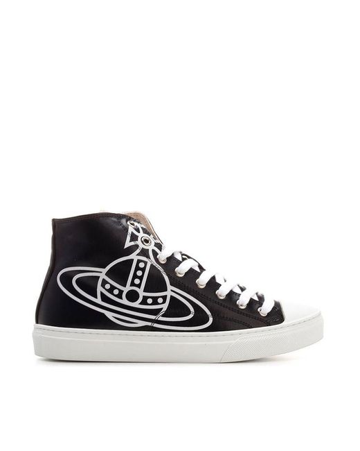 Vivienne Westwood Plimsoll High Top Eco Leather Sneakers in Black for Men - Lyst