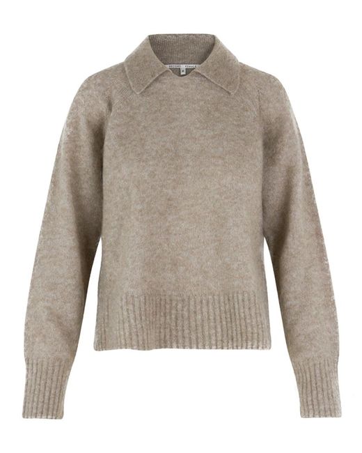 Second Female Wool Brook Knit Collar Weathere Teak in Brown (Gray) | Lyst