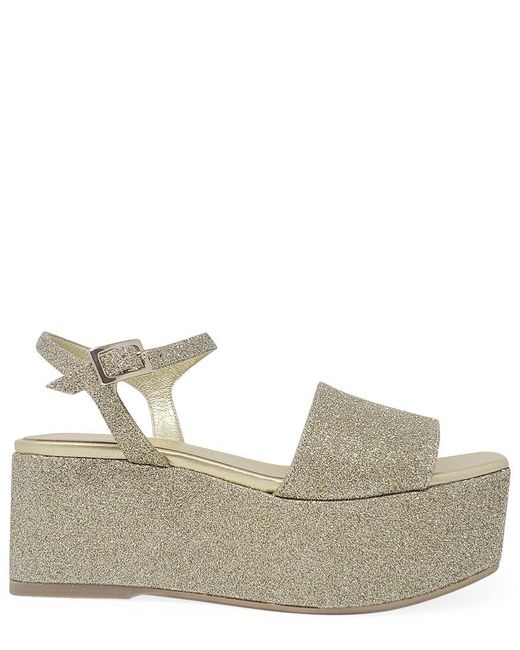 Madison Maison By Pablo Gilabert Gold Glitter Mule in Gold,Silver ...