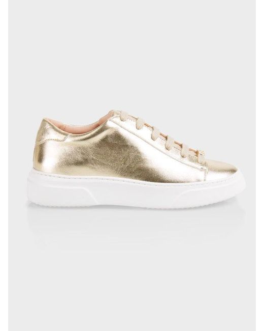 Marc Cain Gold Leather Sneakers Tb Sh.06 L30 Col 400 | Lyst