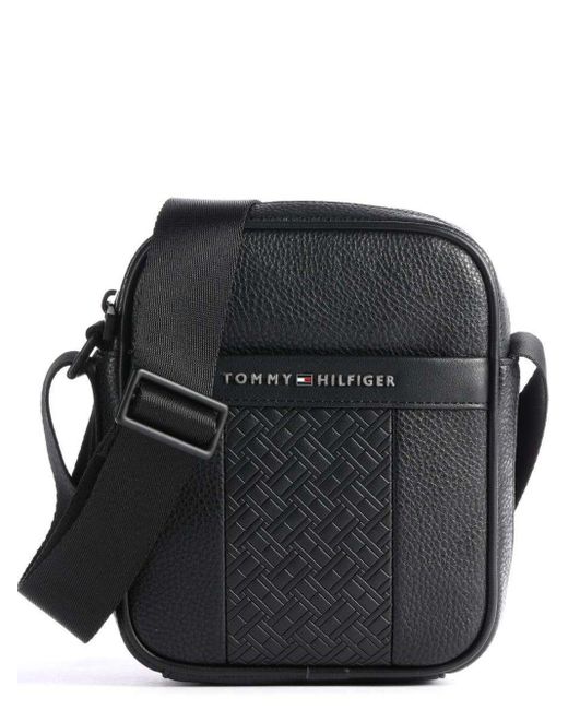 Tommy Hilfiger Th Central Borsa A Tracolla Sintetica Nera Am0am09244 Bds in  Black for Men | Lyst
