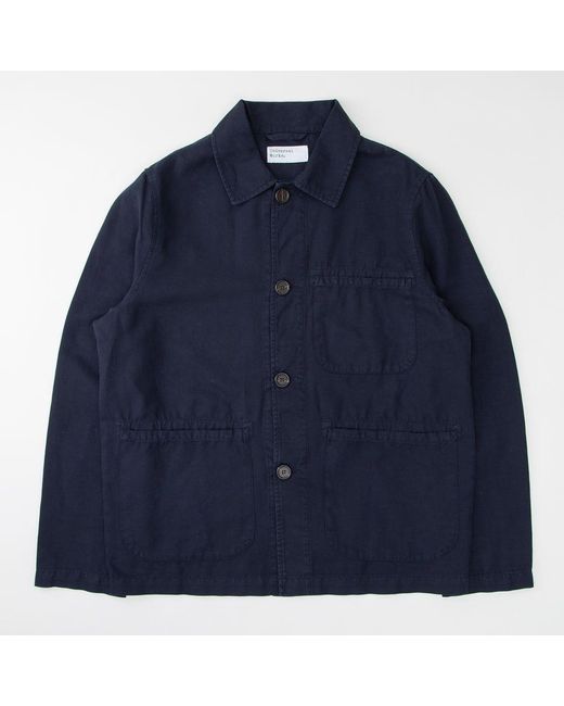 Universal Works Cotton Navy Field Jacket in Blue for Men | Lyst UK
