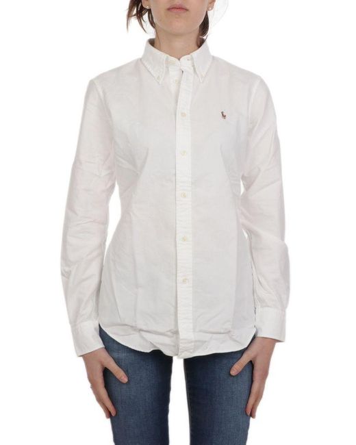 ralph lauren white cotton shirt