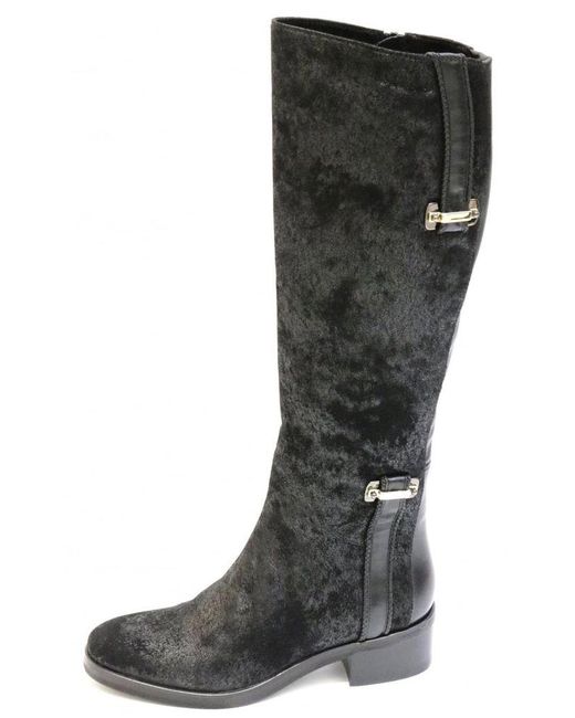 Le Pepe Women's B113467 Leather Knee High Black Boots