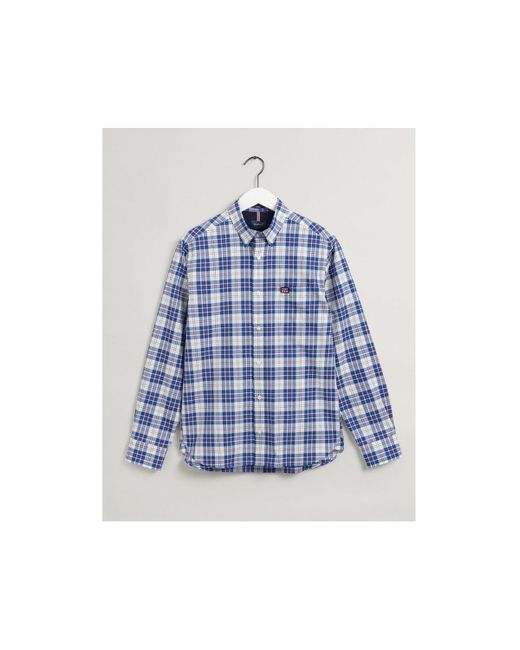 GANT Cotton Regular Twill Check Shirt 