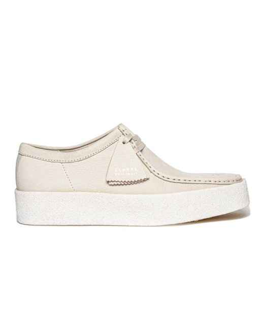 Clarks Wallabee Cup White Nubuck | Lyst
