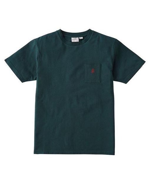 Gramicci Green One Point T-shirt Deep Forest for men