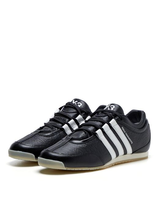 Y-3 Leather Boxing Trainers in Black 
