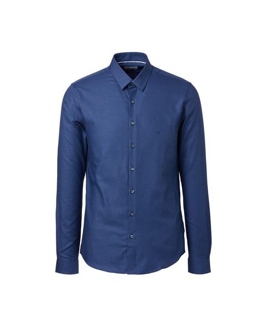 Calvin Klein Camicia Extraslim Strutturata in Blue for Men - Save 35% | Lyst