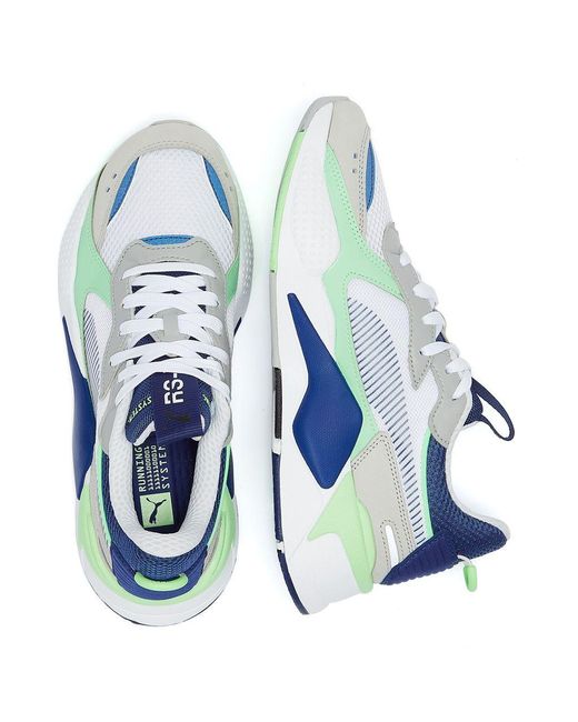 puma rsx white and blue