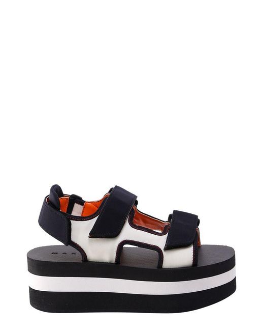 Marni Synthetic Oversize Nylon Sandals in Black - Lyst