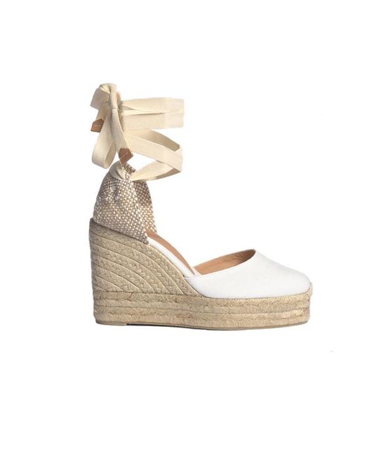 Castañer Carina 100 Platform Wedge Espadrilles in White Lyst