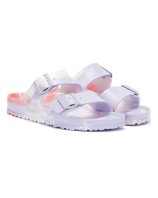 birkenstock arizona eva purple fog